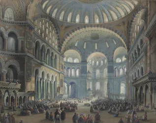 Innenraum der Hagia Sophia in Konstantinopel