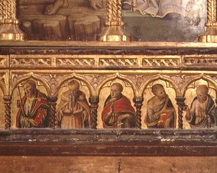 Fünf Apostel, aus der Predella des San Martino Polyptychons
