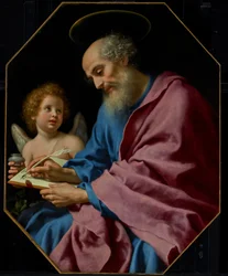 Der heilige Matthäus schreibt sein Evangelium