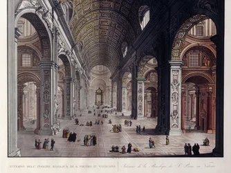 Innenraum der Großen Basilika von San Pietro im Vatikan