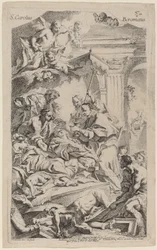 San Carlo Borromeo gibt den Opfern der Pest die letzte Kommunion