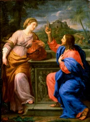 Christus und die Samariterin am Jakobsbrunnen, ca. 17. Jahrhundert