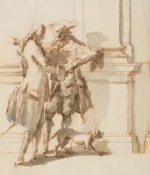 Entwurf für das Nordportal, Große Galerie, Villa Albani, Rom, Italien