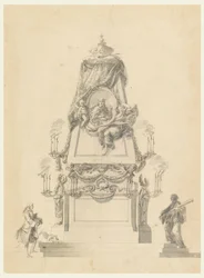Catafalque für einen König, ca. 1765