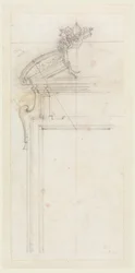 Entwurf für eine Türverkleidung, 1725–50