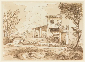 Landschaft mit Villa