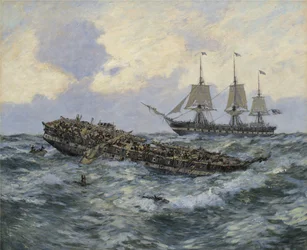 Gefecht zwischen der US-Fregatte Constitution und der HMS Guerriere, 1895