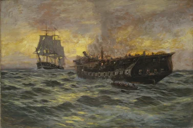 Gefechte zwischen der US-Fregatte Constitution und der H.M.S. Java, 1897