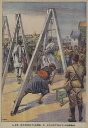 Hinrichtungen von Teilnehmern am osmanischen Gegenputsch von 1909 in Konstantinopel