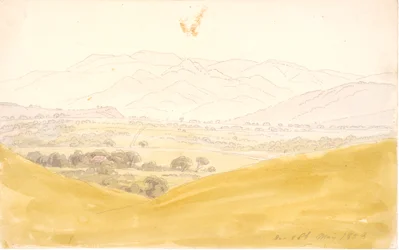 Böhmische Landschaft mit dem Mittelgebirge