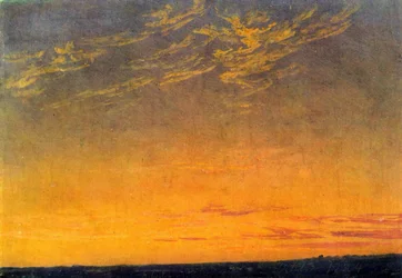 Abend mit Wolken von Caspar David Friedrich