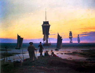 Die Lebensstufen (Strandbild, Strandszene in Wiek)