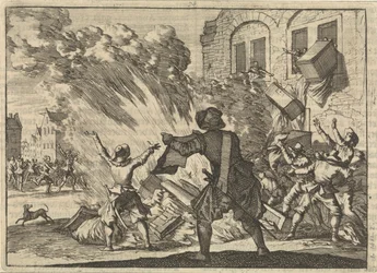 Zollhaus in Lyon wird geplündert aufgrund erhöhter Steuern, 1625