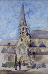 Ein Markttag (Kirche St. Jacques, Gent, Belgien)