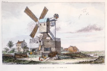 Bockwindmühle, Wimbledon Common, nahe London, ca. 1840