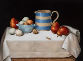 Stillleben mit Wachtelfeder, 2019