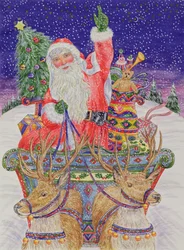 Weihnachtsmann macht sich an Heiligabend auf den Weg