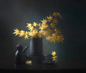 Goldener Ahorn Stillleben