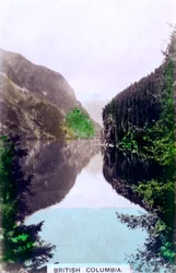 Küstenszene, British Columbia, Kanada, ca. 1920er Jahre