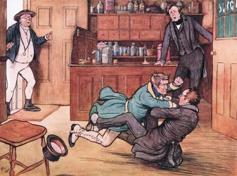 Er schlug Mr. Benjamin Allen zu Boden