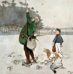 Der Kämpfer schießt Enten