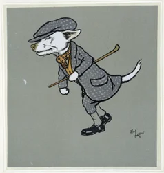Weißer Fuchs, Gentleman - in „Merry Party“, ill. von Cécil Aldin, ed. Hodder & Stoughton, London