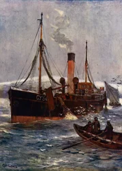 Ein isländischer Dampfschlepper, ca. 1910