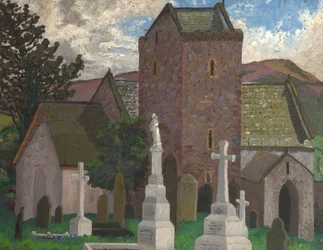 Llangenith Kirche, Südwales, ca. 1930