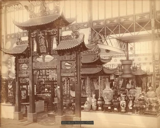 Ansicht des chinesischen Hofes, Hauptgebäude, Centennial Exhibition, Philadelphia