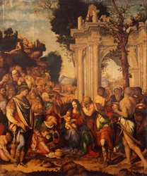 Die Anbetung der Könige, von Cesare da Sesto