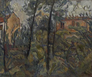 Landschaft mit Häusern, um 1918