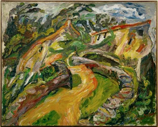 Landschaft mit aufsteigendem Weg