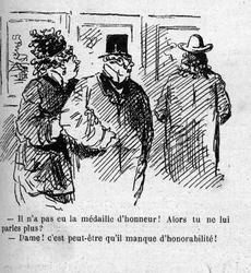 Karikatur zur Anerkennung der Maler des Salons von 1879