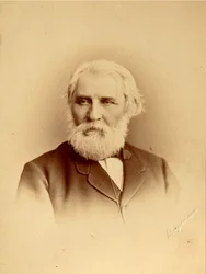 Porträt des Autors Iwan Sergejewitsch Turgenew (1818-1883)