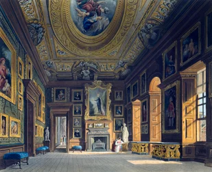 Salon von Königin Caroline, aus Die Geschichte der königlichen Residenzen