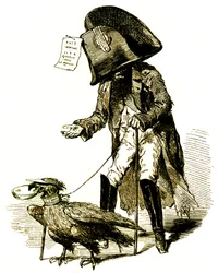 Blinder Napoleon III von einem Adler getroffen, bittet um "ein kleines Imperium bitte!"