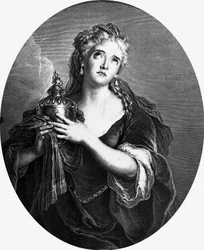 Adrienne Lecouvreur (1692-1730), französische Schauspielerin in der Rolle der Cornelia in 
