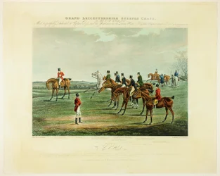 Der Start, aus dem Großen Hindernisrennen über Leicestershire