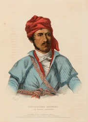 TIMPOOCHEE BARNARD. EIN UCHEE KRIEGER., aus der Geschichte der Indianerstämme Nordamerikas