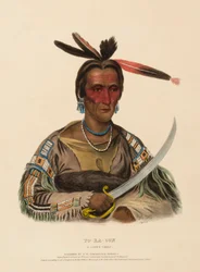 TO-KA-CON. Ein Sioux-Häuptling, aus Geschichte der Indianerstämme Nordamerikas