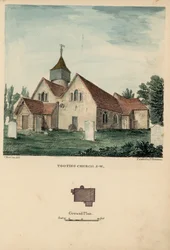 Südwestansicht der Tooting Kirche