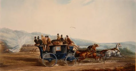 Die Straße gegen die Eisenbahn