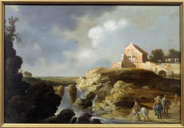 Italienische Landschaft. Gemälde von Carel De Hooch (? - 1638)