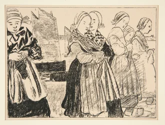 Filles Bretonnes, oder Bretonnes sur le quai, in Nr. 36 von La Revue Blanche, Oktober 1894