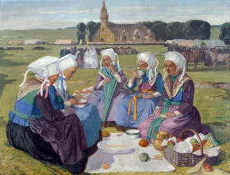 Frauen von Plougastel beim Pardon de Saint Anne-La-Palud