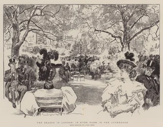 Die Saison in London, am Nachmittag im Hyde Park