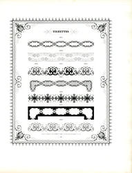 Dekorative Kettenmuster und ornamentale Rahmen