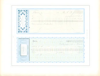 Muster für Wechselvorlagen in blauer Färbung