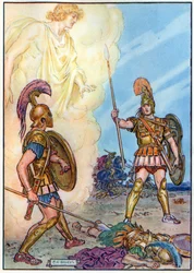 Hektor von Apollo gerettet, aus 