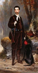 Ein Jäger mit einem Hund, 1876